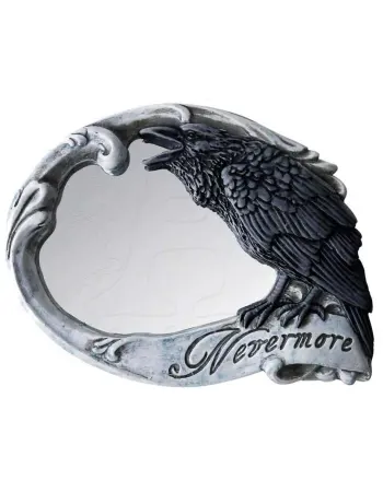 Nevermore Skull Raven Compact Makeup Mirror