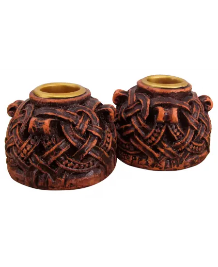 Celtic Knotwork Candleholder Pair