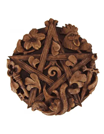 Cimaruta Pentacle Wood Finish Plaque