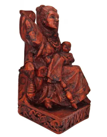 Frigga, Norse Queen of the Gods, Seated Statue