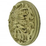 Green Man Winter White Plaque