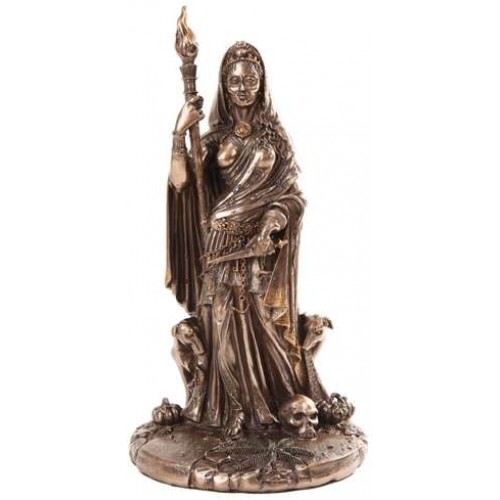 Hecate Greek Goddess Of The Crossroads Bronze Resin 11 Inch Statue