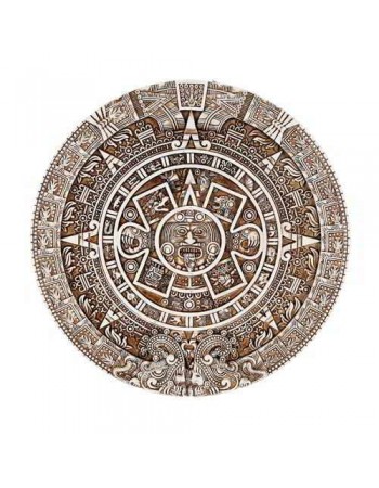 Aztec Solar Calendar Wall Relief Plaque