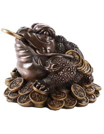 Lucky Frog Auspicious Feng Shui Money Statue