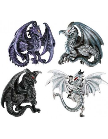 Winged Dragon Magnets Set of 4