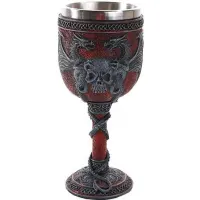 Double Dragon and Skull Goblet