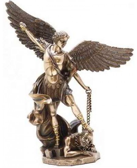 Archangel St Michael 10 Inch Bronze and Gold Statue