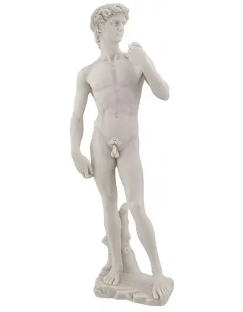 David by Michelangelo White Marble 10 Inch Statue