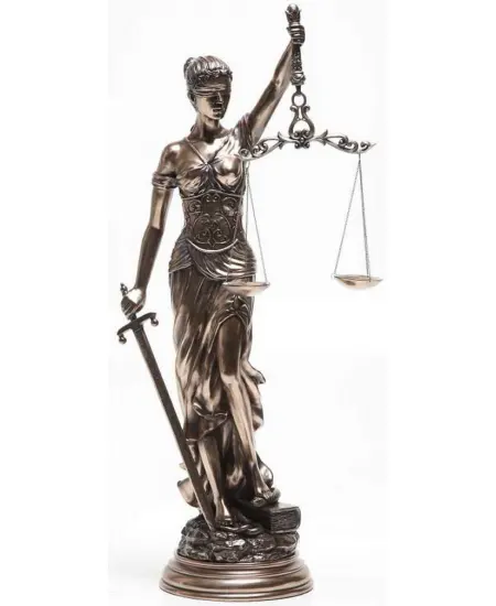 Lady Justice 31 Inch Statue in Bronze Resin