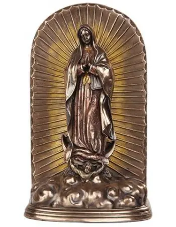 Our Lady of Guadalupe Bronze Memorial Urn