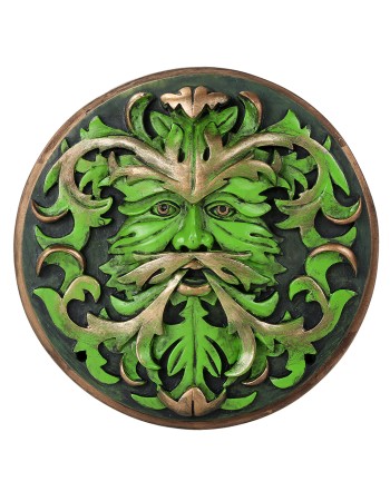 Green Man Wall Plaque by Oberon Zell