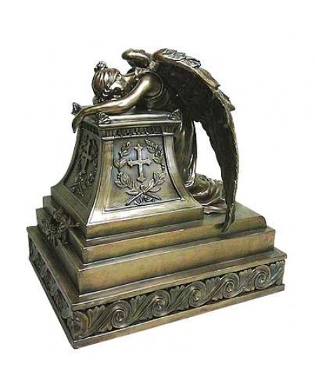 Mourning Angel Bronze Memorial Urn