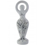 Spiral Goddess White Stone Finish Altar Statue