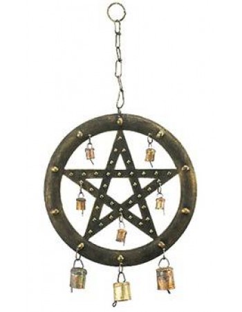Pentacle Wind Chime with Bells